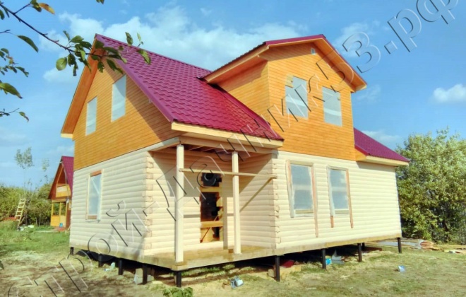 1 Брусовой дом К-31, 10×7.5, 132 м², Рязанская область, Рязанский район,  Деревня Ивкино (3)